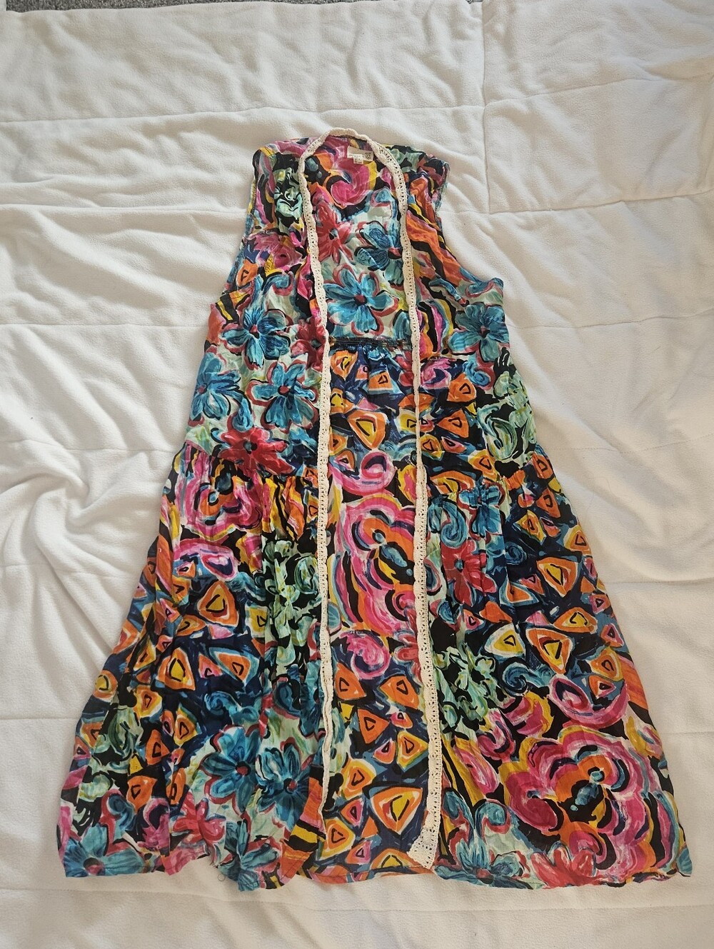 Women's Multicolor Floral Duster